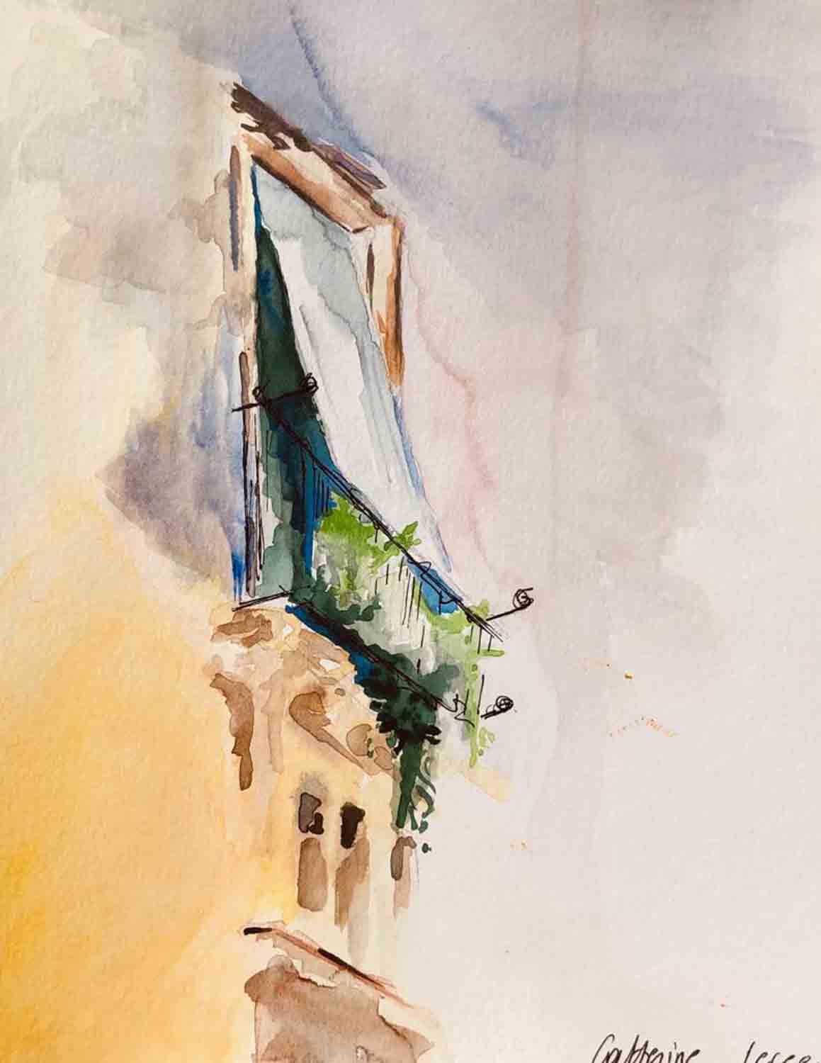 Art of Travel Exhibition Window Scene, Lecce by CATHERINE CAMMAER