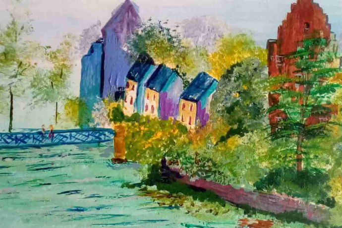 The bank of the River Leith AMANDA HART