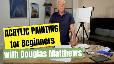 New online course launched on painting with acrylics for beginners.