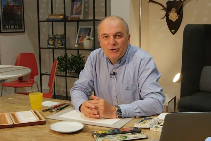 Art tutor Mark Holden introduces the watercolour painting for beginners tutorials.