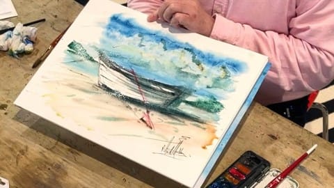 Learn how to paint boats in watercolour in this art tutorial.