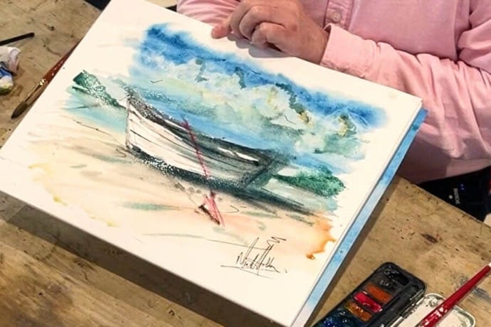 Learn how to paint boats in watercolour in this art tutorial.