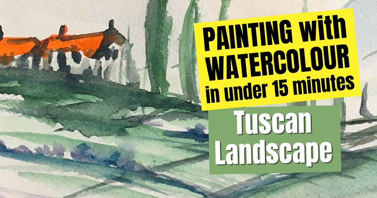 How to paint a Tuscan Landscape in Watercolour | Flavours