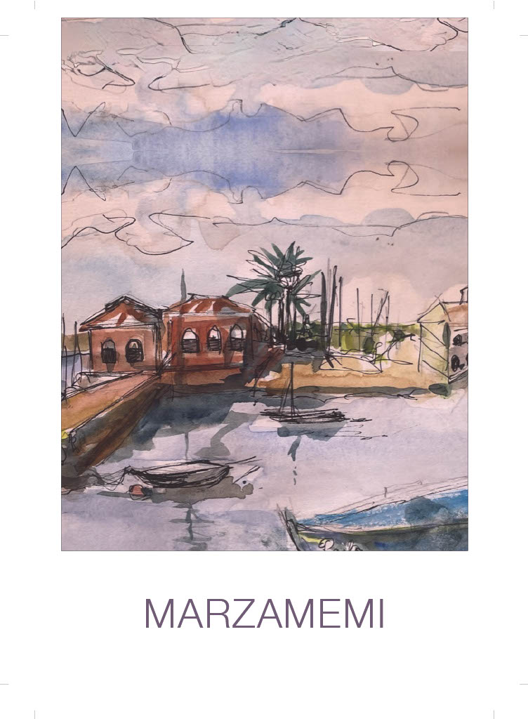 Small fishing village sketched on location in Marzamemi, Sicily by Angela Parks. Small fishing village sketched on location in Marzamemi, Sicily by Angela Parks.