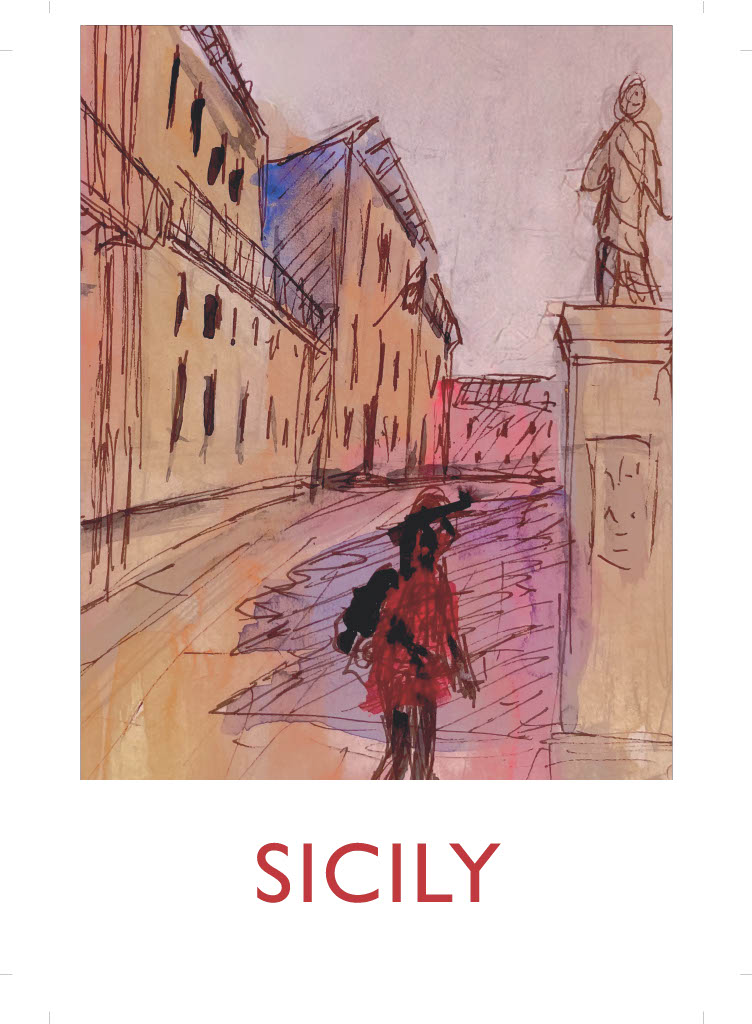 This piece blends the fluidity of watercolour with the energy of an urban sketch. This piece blends the fluidity of watercolour with the energy of an urban sketch.