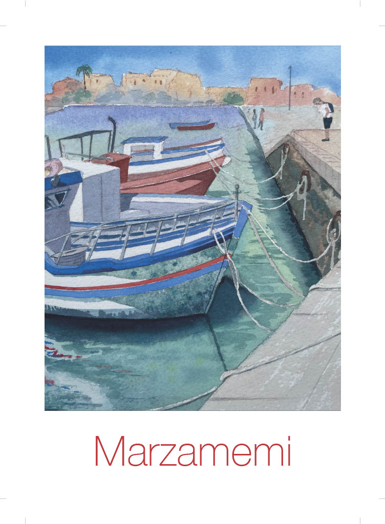Beautiful piece by Pam Smart capturing all the elements of the Marzamemi harbour. Beautiful piece by Pam Smart capturing all the elements of the Marzamemi harbour.
