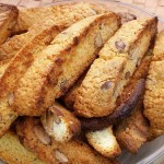 Freshly baked Italian Cantuccini Biscuits.