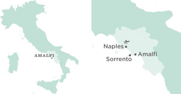 Flavours Holidays Amalfi Region, Villa and Airport Map Flavours Holidays Amalfi Region, Villa and Airport Map