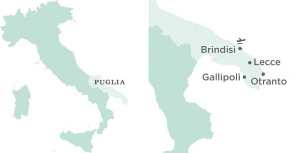 Flavours Holidays Puglia Region, Villa and Airport Map Flavours Holidays Puglia Region, Villa and Airport Map