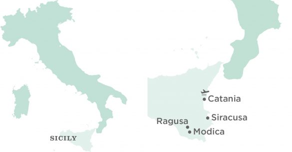 Flavours Holidays Sicily Region, Villa and Airport Map Flavours Holidays Sicily Region, Villa and Airport Map