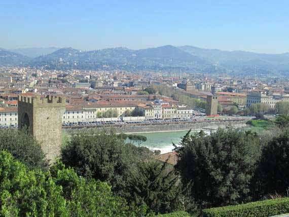 Picturesque view of Florence from above. Picturesque view of Florence from above.