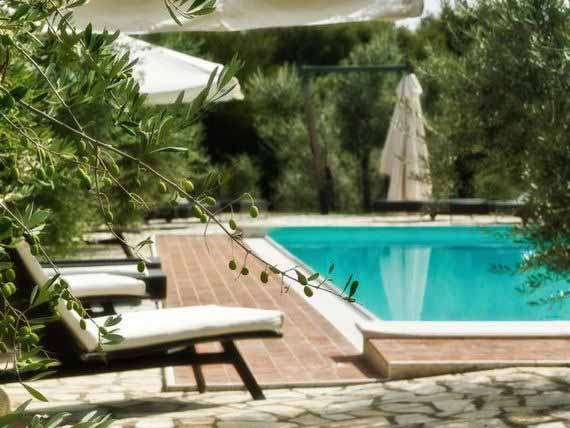 Outdoor pool at Tuscan villa. Outdoor pool at Tuscan villa.